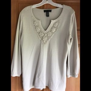 Cable & Gauge V Neck Sweater